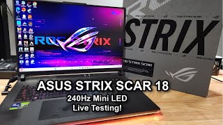 Asus ROG Strix Scar 18  i9 14900HX  RTX 4090  240Hz Mini LED  Tested LIVE [upl. by Clementius]