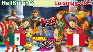 Marvel vs Capcom 2 New Age of Heroes  HellKnightX vs Luismarvel83 [upl. by Yesiad]