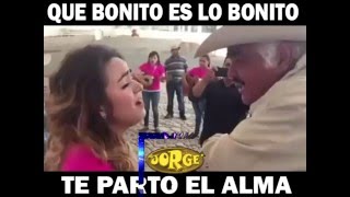 VICENTE FERNANDEZ  TE PARTO EL ALMA A DUO CON HERMOSA CHICA CANTAN HERMOSO [upl. by Mcneely]