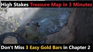 How to Find High Stakes Treasure Map 1 2 and 3 Complete Guide  Get 3 Easy Gold Bars in Rdr2 [upl. by Shelagh651]