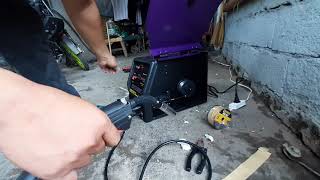 Extreme MIG Gasless Welding Machine  Beginners Testing and Operation [upl. by Einalam]