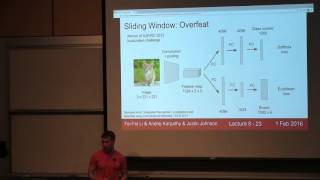 CS231n Winter 2016 Lecture 8 Localization and Detection [upl. by Schurman]