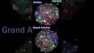 Stellaris AI comparison Civilian easiest vs Grand Admiral hardest stellaris ai timelapse [upl. by Im]