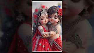 Cute Little Radha Krishna ❤️❤️❤️trending viralvideo youtubeshorts [upl. by Lefty]