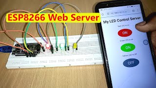 ESP8266 Make your own LED control web server in Arduino IDE  IoT project [upl. by Andromada]