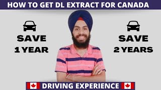 HOW TO GET DL EXTRACT FOR CANADA  DL EXTRACT PARIVAHAN  SKIP G2 [upl. by Elinnet571]