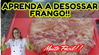 COMO DESOSSAR FRANGO PARA RECHEAR EM 5 MINUTOS CONFIRA [upl. by Nosidda]