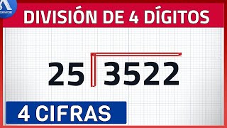 DIVISIÓN de 4 CIFRAS  Como DIVIDIR con 4 DÍGITOS Super fácil [upl. by Saval]