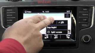 mk7 VW Golf TDI Discover Media GPS navigation radio system review and functions [upl. by Castera]