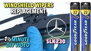 Mercedes SLK230 Windshield Wipers Replacement 2000–2004  1 12 Minute DIY Video [upl. by Ahsitak]