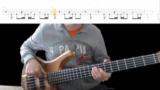 Journey  Separate Ways Worlds Apart Bass Cover with Playalong Tabs in Video [upl. by Brock574]