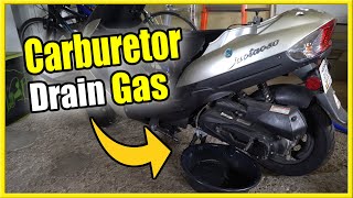 How to drain gas from Carburetor on 50cc Moped Winter Storage Must [upl. by Euqinommod552]