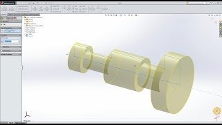 Revolve Boss and Revolve Cut Feature in SolidWorks 12 PCE  Prof Binsu Babu [upl. by Neffirg]