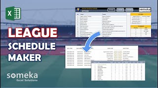 League Schedule Maker Excel Template  Excel League Table Spreadsheet [upl. by Novaat50]