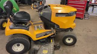 How to Remove Mower Deck Cub Cadet XT1 [upl. by Marlen]