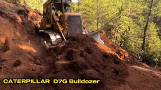 HOW THE Cat D7G BULLDOZER AND EXCAVATOR MAKE THE ROAD amp Cat D7g dozer ve ekskavatör nasıl yol yapar [upl. by Illah319]