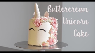 Buttercream Unicorn Cake Tutorial [upl. by Sabella608]