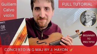 Haydn Violin Concerto in G Major performance amp full tutorial violintutorial trinitygrade8 violin [upl. by Ashlan]