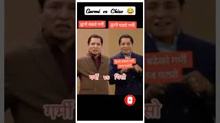 Rishi Dhamala Garmi vs chiso Reaction 😆 [upl. by Arrik]