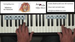 Het Wilhelmus op keyboard Gratis bladmuziek [upl. by Angadreme893]