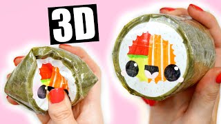 DIY 3D paper squishy sushi [upl. by Ynohtnael]