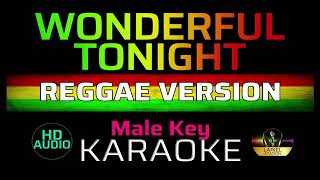 WONDERFUL TONIGHT  Reggae  KARAOKE  Male Key [upl. by Pliner]