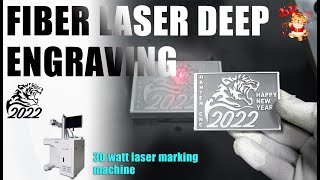 30W Desktop Fiber Laser Marking Machine For Deep Engraving  Laser Deep Engraving on Metal Steel [upl. by Hans]