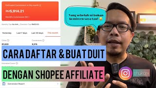 Cara Daftar amp Buat Duit Dengan Shopee Affiliate [upl. by Flita961]