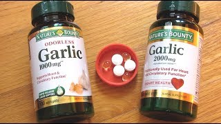 Natures Bounty Garlic Pills  Soft Gels vs Tablet [upl. by Aloke]