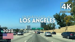 Driving Los Angeles Freeway Interstate 405 California 4K USA [upl. by Novahc]