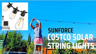 Costco SunForce LED Solar String Lights Helpful Tips and Installation [upl. by Elvah]