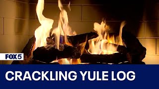 Christmas Yule Log Fireplace with Music [upl. by Lyda200]