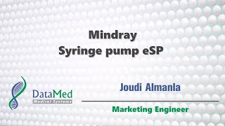 Mindray Syringe pump eSP [upl. by Gentes963]