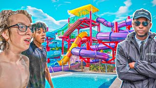 SNEAKING INTO OUTDOOR WATERPARK SECURITY CHASED US [upl. by Westlund]