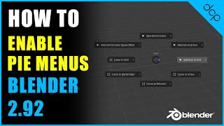 Enable Pie Menus in Blender 29  Blender Tutorial [upl. by Yeliah442]