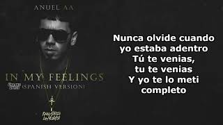 In My Feelings Spanish Version Letra  Anuel AA [upl. by Enajyram]