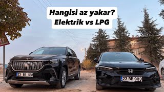 Elektrik vs LPG  Hangisi daha az yakar  TOGG T10X V1 Standart vs Honda Civic 15 Turbo LPG [upl. by Leilamag]