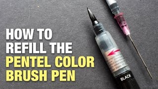 How to Refill Pentel Color Brush Pen [upl. by Eydnarb792]