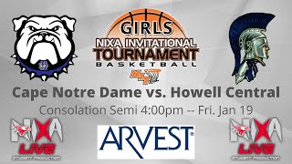 2024 Girls Nixa Invitational  Consolation SemiFinal 1  Notre Dame vs Howell Central [upl. by Yarezed]