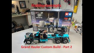 Tamiya 114 Grand Hauler Semi Truck Custom Build Part 2  MFC Install [upl. by Gonagle]