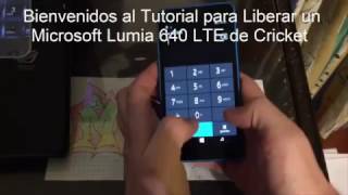 Cómo desbloquear un Microsoft Lumia 640 LTE de Cricket Wireless [upl. by Keligot543]