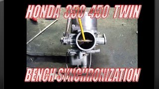 Honda CL450 Carb Bench synchronization [upl. by Aiouqes]