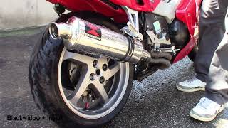 Honda VFR 800 RC46 with Black Widow Exhaust [upl. by Atter]