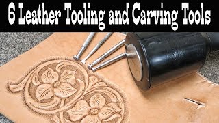 6 Leather Tooling and Carving Tools for Beginners  Introduction to Floral Carving  How to Tutorial [upl. by Flip]