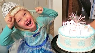 FROZEN BIRTHDAY PARTY  ELSA amp ANNA  FROZEN MOVIE PARTY [upl. by Adnuhsar]