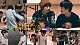 MeanieMinwon couple Predebut sweet moments compilation 💜💚 [upl. by Evante]