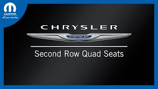 SecondRow Quad Seats  How To  2024 Chrysler Pacifica amp Voyager [upl. by Schreib]