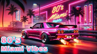 80s Miami Vibes  Lofi Synthwave Night Drive [upl. by Aridnere]