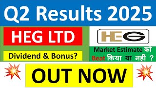 HEG Q2 results 2025  HEG results today HEG Share News  HEG Share latest news  HEG ltd share news [upl. by Meit]