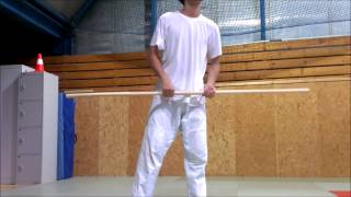 Bo Staff Spinning Tutorial 1  Back Spin Combo [upl. by Balmuth500]